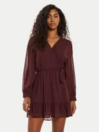 Sukienki - ONLY Sukienka codzienna Tiva 15224789 Bordowy Regular Fit - miniaturka - grafika 1