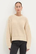 Swetry damskie - Billabong sweter Good Fortune damski kolor beżowy ciepły EBJSW00128 - miniaturka - grafika 1