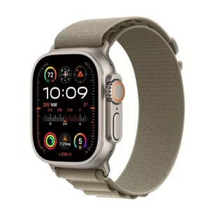 Apple Watch Ultra 2 GPS + Cellular 49mm Tytan Alpine L Oliwkowy - Smartwatch - miniaturka - grafika 1