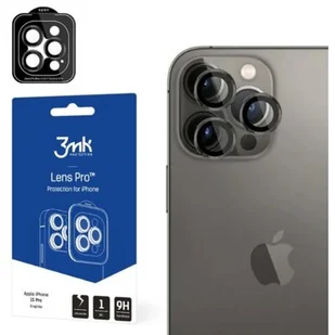 3MK Lens Protection Pro iPhone 15 Pro 6.1" grafitowy/graphite Ochrona na obiektyw aparatu z ramką montażową 1szt. - Pozostałe akcesoria do telefonów - miniaturka - grafika 1