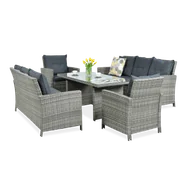 Zestaw z technorattanu IBIZA FAMILY Grey