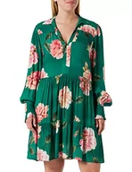 Sukienki - Replay Sukienka damska W9036A, 010 ciemnozielona/wielokolorowa, XL, 010 Dark Green/Multicolor, XL - miniaturka - grafika 1