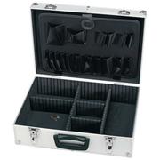Skrzynki i torby narzędziowe - VidaXL Draper Tools Aluminiowa walizka na narzędzia, 33x46x15 cm, czarna - miniaturka - grafika 1