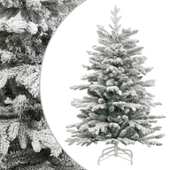 Choinki - vidaXL Sztuczna choinka zawiasowa, ośnieżona, 210 cm - miniaturka - grafika 1