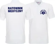 Odzież robocza - Promostars LPP - Koszulka Polo męska RATOWNIK MEDYCZNY biała - miniaturka - grafika 1