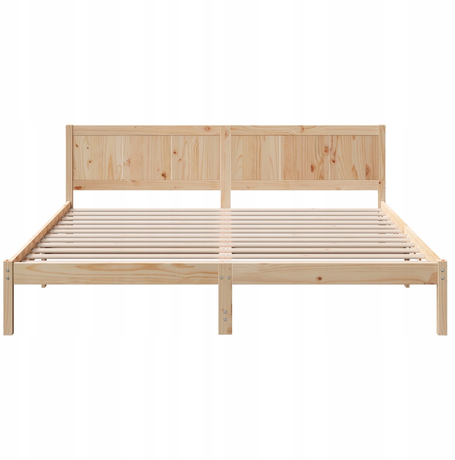 vidaXL Ramka łóżka Brązowy 200 x 200 cm Lite drewno sosnowe 872176