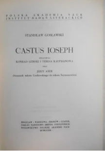 Castus Ioseph - Poezja - miniaturka - grafika 1