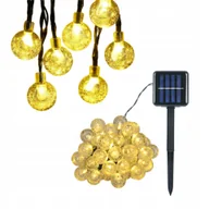 Lampy ogrodowe - Girlanda Solarna Ogrodowa 20x Żarówek Kulek Led - miniaturka - grafika 1