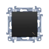 Wyłączniki światła i elektryczne - Wyłącznik schodowy szybkozłączki SIMON 10 - czarny mat - miniaturka - grafika 1