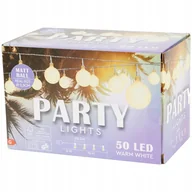 Lampy ogrodowe - OGRODOWA GIRLANDA DUŻE LAMPKI LED TARAS BALKON OGRÓD 50 szt SZNUR 15 METRÓW - miniaturka - grafika 1