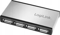 Huby USB - HUB USB LogiLink LogiLink USB 2.0 4-port HUB m. Netzteil Alu UA0404 - miniaturka - grafika 1