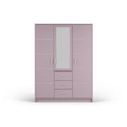 Szafy - Różowa szafa z lustrem 147x200 cm Burren – Cosmopolitan Design - miniaturka - grafika 1