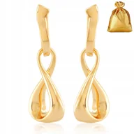 Kolczyki - Złote Kolczyki Ze Stali Chirurgicznej 18K Prezent Na Urodziny Imieniny - miniaturka - grafika 1