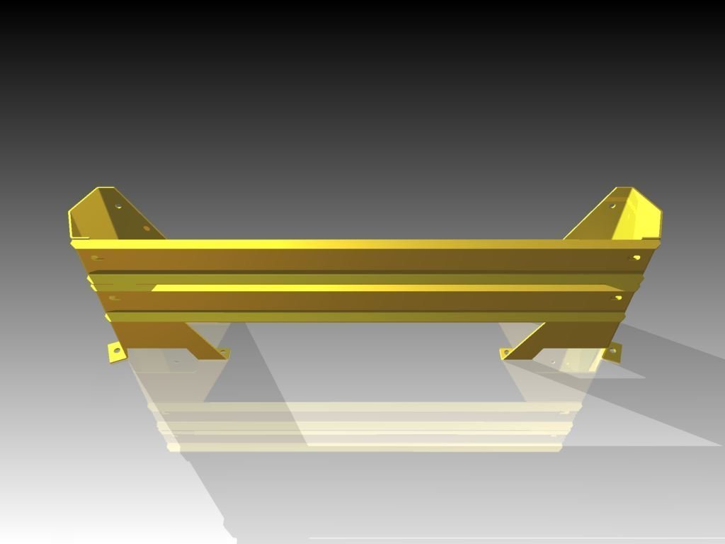Metal/Emtul Podwójna osłona krańcowa Regał 3600mm