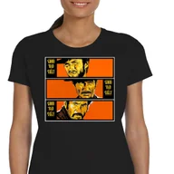 Koszulki i topy damskie - P086 DAMSKA KOSZULKA FILM DOBRY ZŁY BRZYDKI FILM CLINT EASTWOOD XL CZARNA - miniaturka - grafika 1