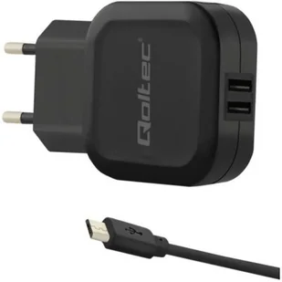 Qoltec Ładowarka sieciowa 17W | 5V | 3.4A | 2xUSB + kabel Micro USB AZQOLUL00050187 - Ładowarki do telefonów - miniaturka - grafika 1
