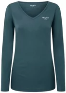 Koszulki i topy damskie - Pepe Jeans Koszulka damska Corine L/S, Zielony (Regent Green), L - miniaturka - grafika 1