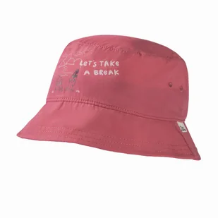 Dziecięcy kapelusz Jack Wolfskin AT HOME BUCKET HAT K soft pink - S - Czapki dla dzieci - miniaturka - grafika 1