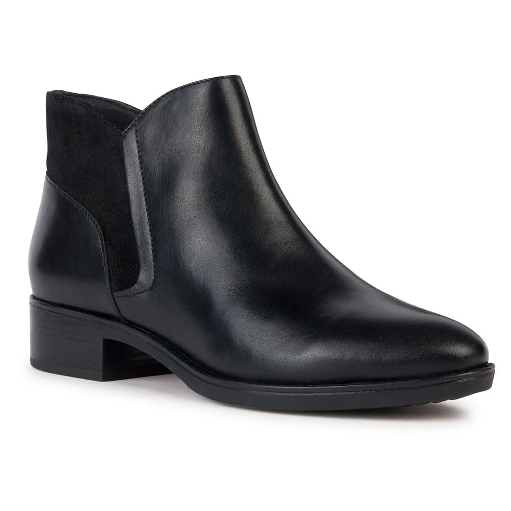 Geox Damskie buty D Felicity Ankle Boot, czarny, 42 EU