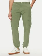 Spodnie męskie - Tommy Jeans Joggery Ryan DM0DM20284 Zielony Regular Fit - miniaturka - grafika 1