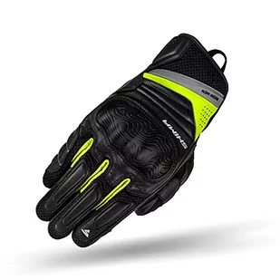 SHIMA RUSH GLOVES Men FLUO, skórzane krótkie rękawice motocyklowe z ochraniaczami (Fluo, XXL) - Rękawice motocyklowe - miniaturka - grafika 1
