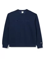Bluzy męskie - Champion Męska bluza Rochester 1919 z logo Fleece Crewneck Sweatshirt (Eco-Future), granatowa, L, granatowy (Eco-future), L - miniaturka - grafika 1