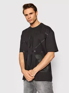 Koszulki męskie - Calvin Klein Jeans T-Shirt J30J318742 Czarny Oversize - grafika 1