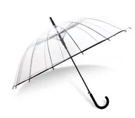 Parasole - Parasol Przezroczysty Z Czarną Rączką 116Cm - miniaturka - grafika 1