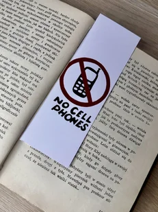 Zakładka do książki - no cell phones - Zakładki indeksujące - miniaturka - grafika 1