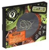 Gry planszowe - Łamigłówki metalowe 9 sztuk Steampunk brązowy - karty - miniaturka - grafika 1