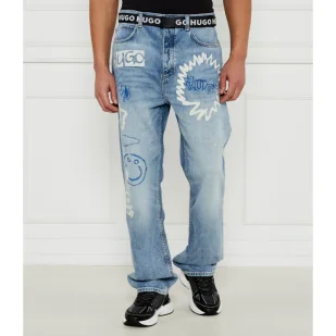 Hugo Blue Jeansy Nate Loose fit - Spodnie męskie - miniaturka - grafika 1