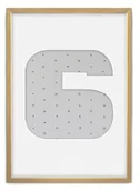 Ramki na zdjęcia - Ramka Na Zdjęcia Cyferka Sześć Naturalne Drewno. Ramka O Rozmiarze 21X30 Cm - miniaturka - grafika 1