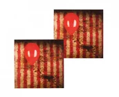 Halloween - Boland Serwetki "Horror Clown" BOLAND 33 cm 12 szt 72353 - miniaturka - grafika 1