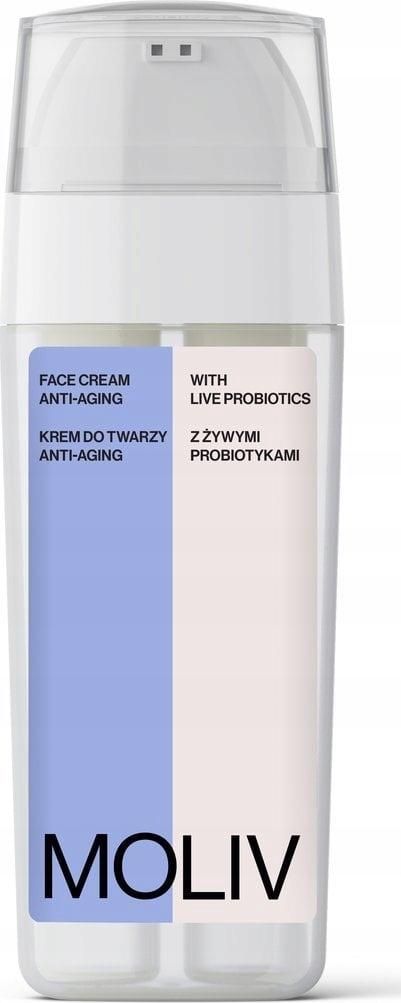 Krem do Twarzy Przeciwstarzeniowy z Żywymi Probiotykami 30ml Moliv