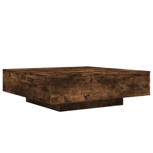 vidaXL Stolik kawowy dąb wędzony 100x100x31 cm materiał drewnopochodny - Ławy i stoliki kawowe - miniaturka - grafika 1