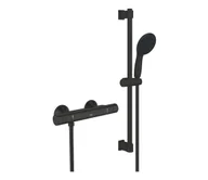 Baterie umywalkowe - GROHE 345972431 -Termostatyczna bateria prysznicowa PRECISION START 12” 60 cm czarna - miniaturka - grafika 1