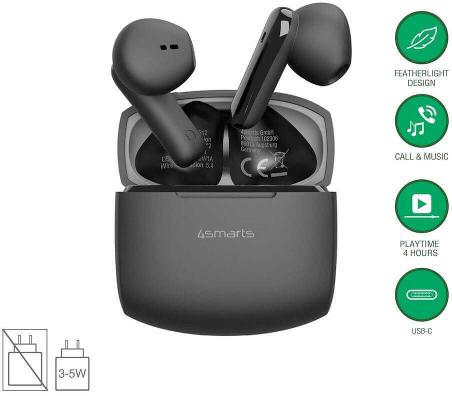 4smarts Wireless Headset SkyBuds Air czarny