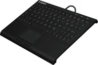 Klawiatury - KeySonic KSK-3211ELU (DE) klawiatura USB QWERTZ Niemiecki Czarny 60963 - miniaturka - grafika 1