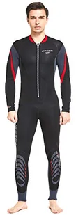 Cressi Men's Lui Monopiece Wetsuit Mokry skafander z neoprenu o wysokiej rozciągliwości 2.5mm ,Czarny/Czerwony ,XL ,XLU479105 - Pianki do pływania - miniaturka - grafika 1
