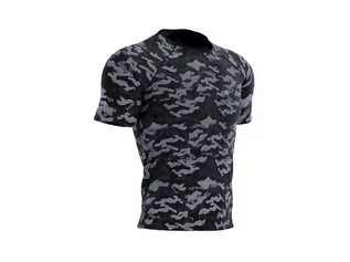Koszulki sportowe męskie - COMPRESSPORT Koszulka biegowa z krótkim rękawem TRAINING T-SHIRT SS PREMIUM CAMO Black - grafika 1