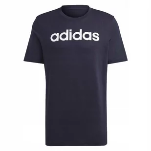 Koszulka męska adidas Essentials Single Jersey Linear Embroidered Logo Tee - Koszulki męskie - miniaturka - grafika 1