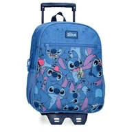Plecaki - Torby Joumma Disney Happy Stitch Plecaki, Plecaki szkolne, Plecaki dziecięce, w tym dekoracyjny pompon, różne przegródki, Niebieski, Plecak 33 + wózek - miniaturka - grafika 1