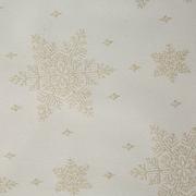 Obrusy i serwetki - Obrus Świąteczny Śnieżynki Flash 135X180 Biały + Złoty - miniaturka - grafika 1