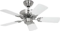 Wentylatory sufitowe - Wentylator sufitowy z łańcuszkiem Classic Royal szczotkowany chrom 75 biały / jasnoszary - miniaturka - grafika 1