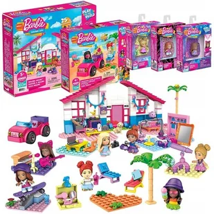 Mattel Klocki plastikowe Barbie Mega Construx Malibu Zestaw 5 pakietów HBF32 - Klocki - miniaturka - grafika 1