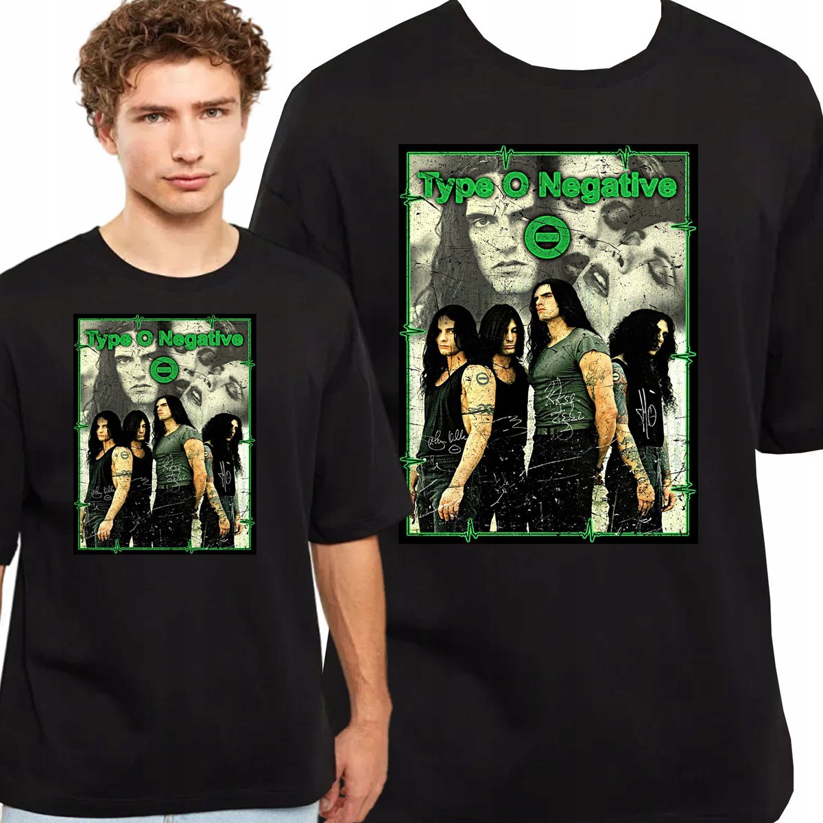 KOSZULKA TYPE O NEGATIVE JAKOŚĆ BAWEŁNA METAL GOTHIC 3383 XL CZARNA