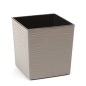 Donice - Doniczka na kwiaty z wkładem dłuto 19 cm, szary - miniaturka - grafika 1