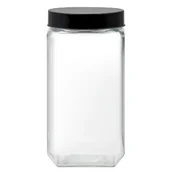 Pojemniki kuchenne - Słoik DOMOTTI Milos 2.2 l Czarny - miniaturka - grafika 1