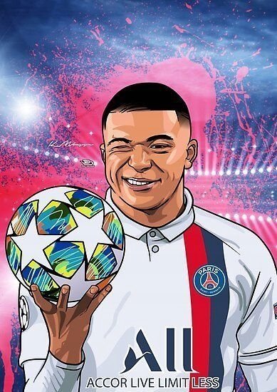 PODKŁADKA POD MYSZ Z Nadrukiem 22x18 cm Kylian Mbappe Tekst Prezent