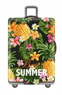 Akcesoria podróżnicze - POKROWIEC OCHRONNY SUMMER ANANASY NA WALIZKĘ M - miniaturka - grafika 1